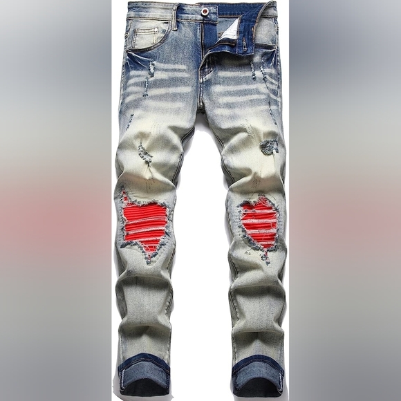 Other - New Men's Designed Unique Street Urbanwear Jeans Multiple Sizes